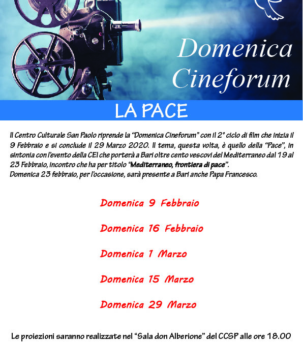 DOMENICA CINEFORUM “Pace”