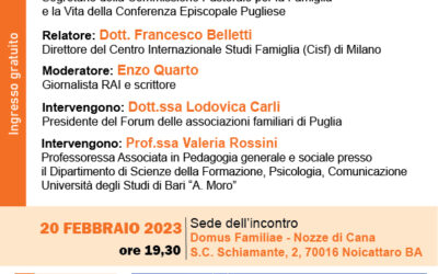 CONFERENZA DEL 20 FEBBRAIO 2023 ORE 19.30 (La crescente digitalizzazione delle relazioni e della vita quotidiana)